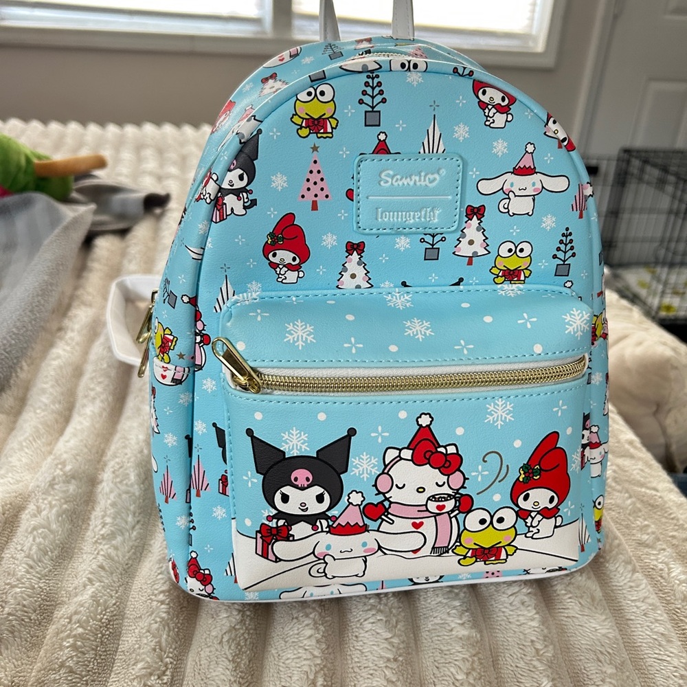 Sanrio  Backpack - Blue with Cute Characters